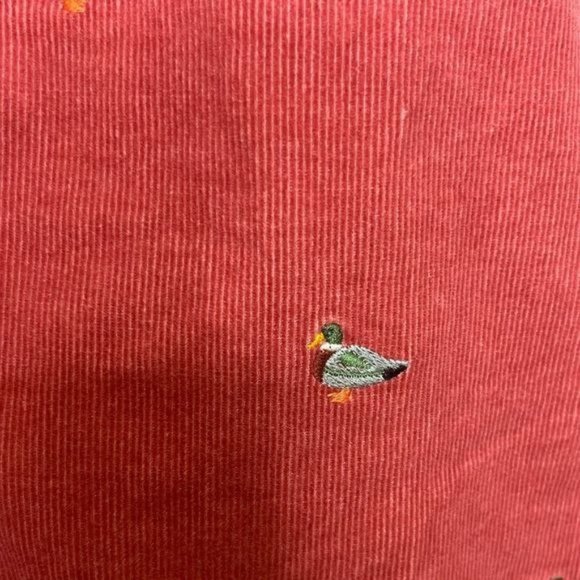 ❤️Sold Talbots Stretch Corduroy Straight Leg Pant Mallard Embroidered Size 18 - Picture 8 of 15
